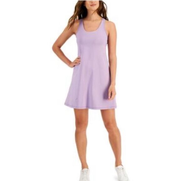 ID Ideology Women Purple Sleeveless Solid Performance Athletic Dress … - Picture 3 of 10